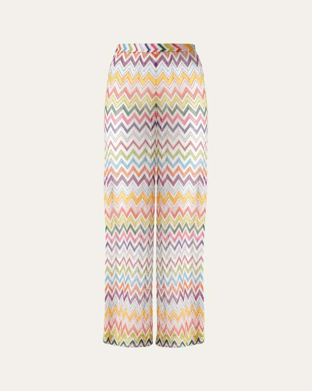 Metallic Zig-Zag Trousers